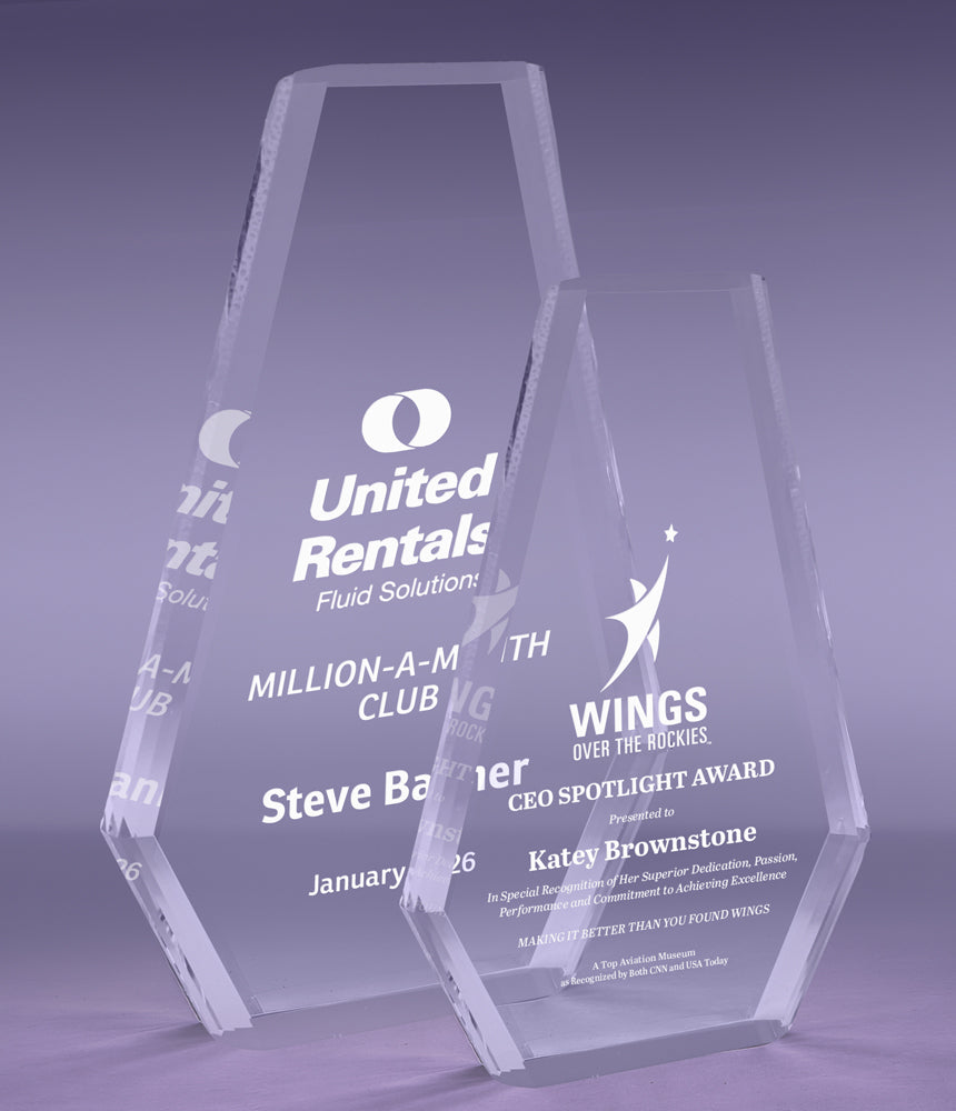 Multi Bevel Brilliance Sail Acrylic Awards
