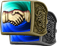 Handshake Full Color Championship Rings