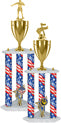 26-36 inch Flag with Date Three-Post Trophies