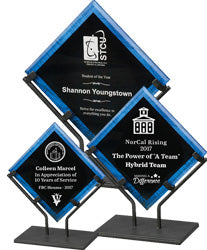 Galaxy Acrylic Art Plaques w/ Stand- Blue