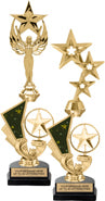 Gold Star Spinning Theme with Motion Graphics Riser Trophies