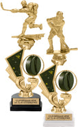 Hockey Spinning Theme with Motion Graphics Riser Trophies