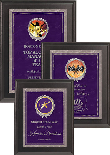 Purple Chrome Plated Sunray Insert Plaques - Stock
