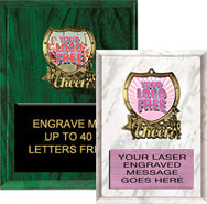 Custom Cheer Sport Shield Plaques