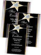 Gold Acrylic Star Desktop Plaques
