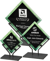Galaxy Acrylic Art Plaques w/ Stand- Green