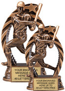 Baseball Star Flame Resin Trophies