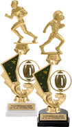 Football Spinning Theme with Motion Graphics Riser Trophies