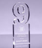 Number 9 Acrylic Award - 6 inch [ATNM-9-6-Q]