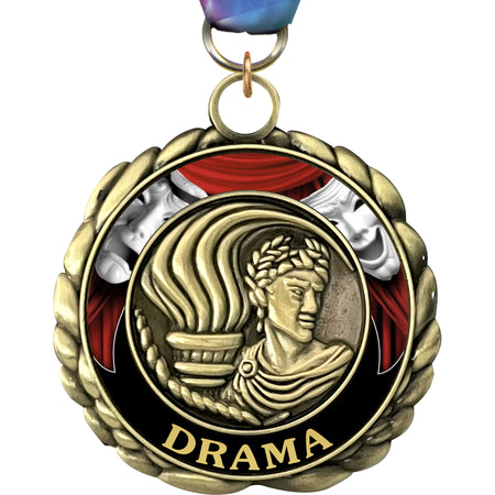 2.5" Drama Wraparoundz Insert Medal [MWZ2-DR]