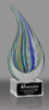 Multi-Colored Teardrop Art Glass Award 8.25