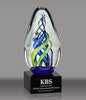 Egg-Shaped Colored Art Glass Award 7