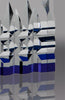Reflective Base Acrylic Award - Blue 4.25x6 inch [ACRS-4B]