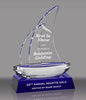 Faceted Crystal Sailboat Award [CM240SLBT]