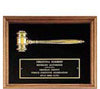 American Walnut Frame with Gold Electroplated Gavel [TD2440]