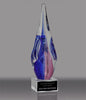 Blue & Violet Art Glass Award 10.5