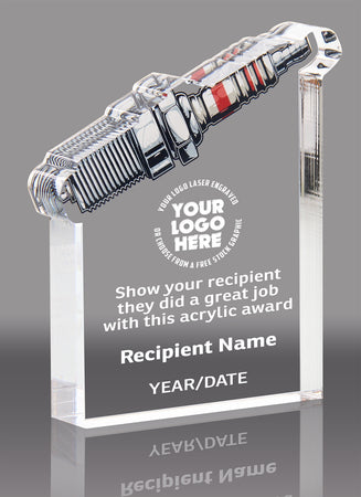 Spark Plug Acrylic Award- 4x5 inch [ARCSPLG-5-Q]