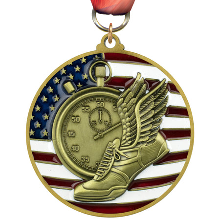 2.75" Track Patriotic Medal [MSUS2-TK]