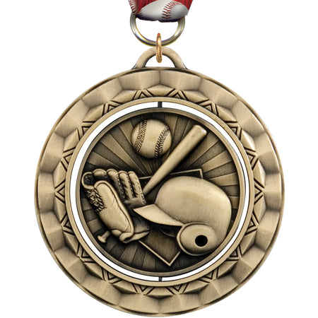 2 5/16" Baseball Spinning Medal [MSPN-BS]