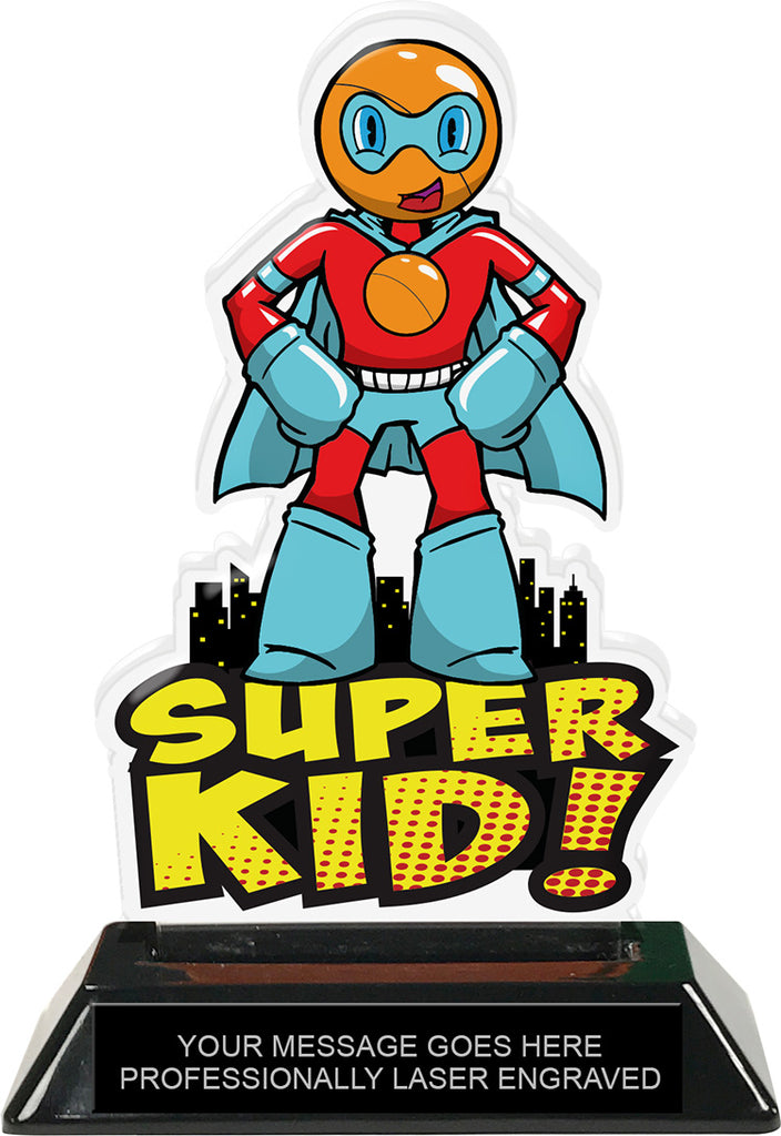 Pingpong Super Kid Acrylic Trophy- 6.5 inch [TACR65-SHKD-PNGPNG-Q]