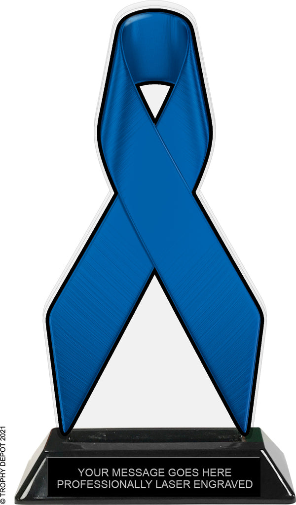 Blue Ribbon Colorix-T Acrylic Trophy - 8 inch [TACR8-RBN-BLU-Q]