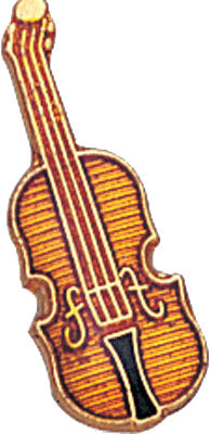 Violin Enameled Gold Pin [PCM-MC-13]