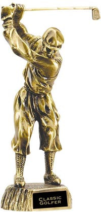 Golfer Gold Metallic Classsic Resin Trophy 15" [GCCG50]