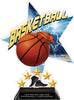Basketball Shattered Star Colorix Acrylic Trophy- 10 inch [TACR10-STR-BK-Q]
