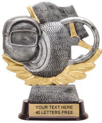 Racing Theme Pewter Finish Resin Trophy [SGR271RT]