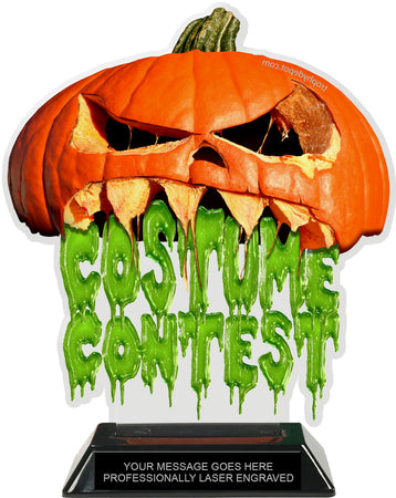 Halloween Jack-o-Lantern Costume Contest  Colorix-T Acrylic Trophy- 8.25 inch [TACR8-HLWN-JAKCOS-Q]