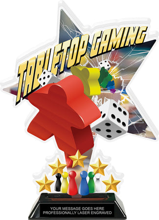 Tabletop Gaming Shattered Star Colorix Acrylic Trophy- 10 inch [TACR10-STR-TBLGAM-Q]