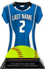 Softball Jersey Colorix-T Acrylic Trophy- Blue [TACR7-JSY-SB-BLU-Q]