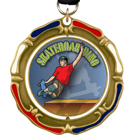 3 inch Spinning RWB Frame Insert Medal [MS673]