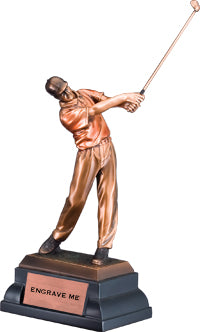 Bronze Painted Golf Resin Trophies