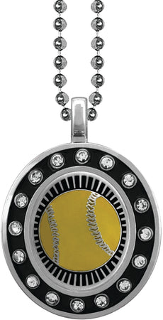 Softball Silver Charm [CSOV-16STN-SB-S]