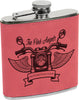 Laserable Leatherette 6 oz Flask- Pink [FLSKJ-622]