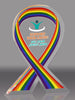 Custom Pride Awareness Ribbon Acrylic Award - 6 inch [ATRIB-PRD-6-FC-Q]