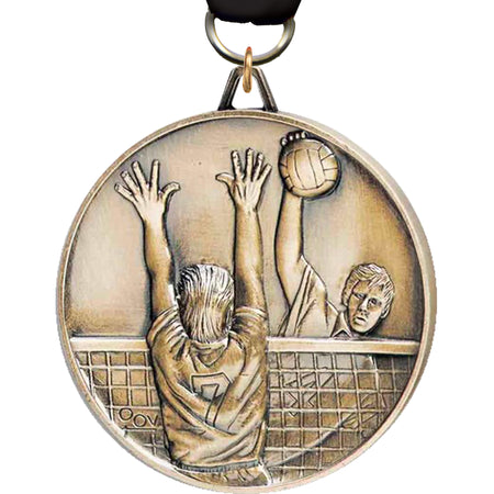 2.5 inch Premium Satin Finish Medal - Volleyball Male [MF92-VBM]