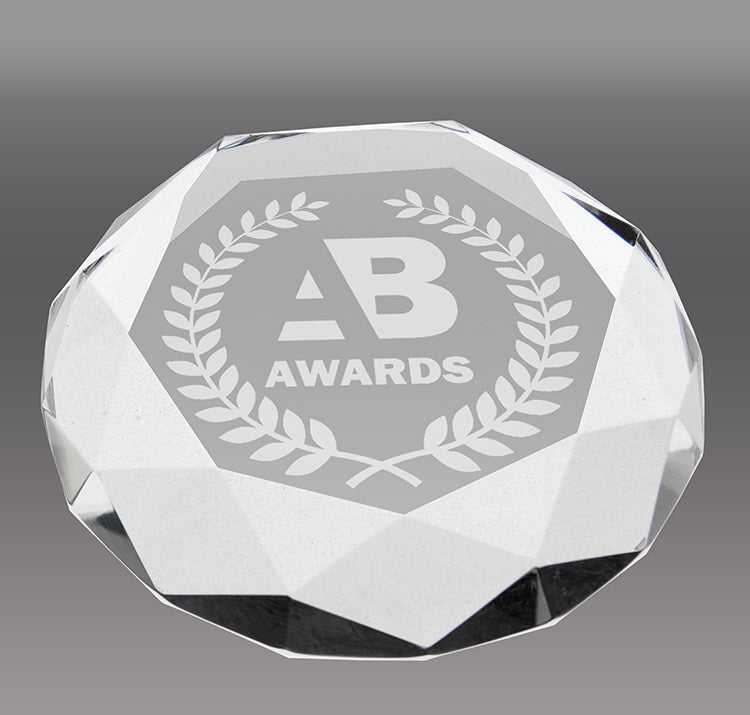 Optical Crystal Paperweight Award [CRP603]