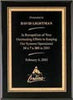 Black Stained Piano Finish Plaque with Florentine Border 9