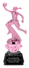 Basketball Female Pink Metallic Diamond Riser Trophy on Synthetic Regal Base [TDRPNK8-BKF]