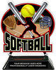 Softball Colorix-T Acrylic Trophy [TACR6-SB-Q]