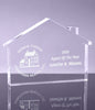 1 inch Thick Acrylic Single Gable Real Estate/Home Award - 5 x 7 inch [ATHS1G5-Q]