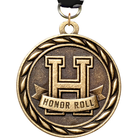 2" Honor Roll Scholastic Medal- Gold [MM3KN2-HNRL]