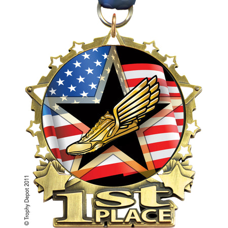 1st Place 3" Star Frame Insert Medal - TD Exclusive! [MPSTR-1ST]