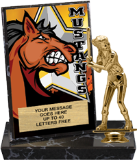 Mustangs Mascot Billboard Plaque [PBB6-MSCT-MSTG]