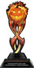Halloween Flaming Pumpkin Tribal Flames Acrylic Trophy - 10 inch [TACR10-TF-FNW-HLWN-PMP-Q]