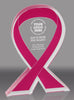 Pink Awareness Ribbon Acrylic Award - 6 inch [ATRIB-PNK-6-Q]