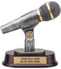 Microphone Pewter Finish Resin Trophy [SGR3311M]