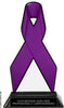 Purple Ribbon Colorix-T Acrylic Trophy - 8 inch [TACR8-RBN-PRP-Q]
